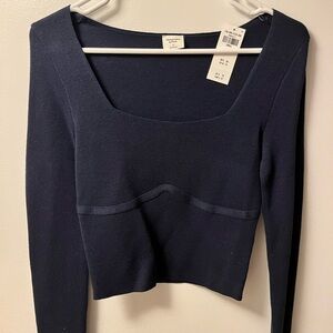 Navy blue Abercrombie square neck